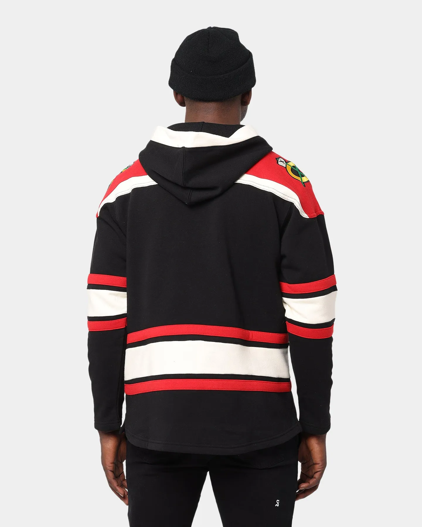 47 Brand Chicago Blackhawks NHL Lacer Hoodie Jet Black/Red