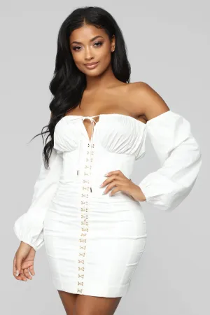 Aria Off Shoulder Dress - Off White