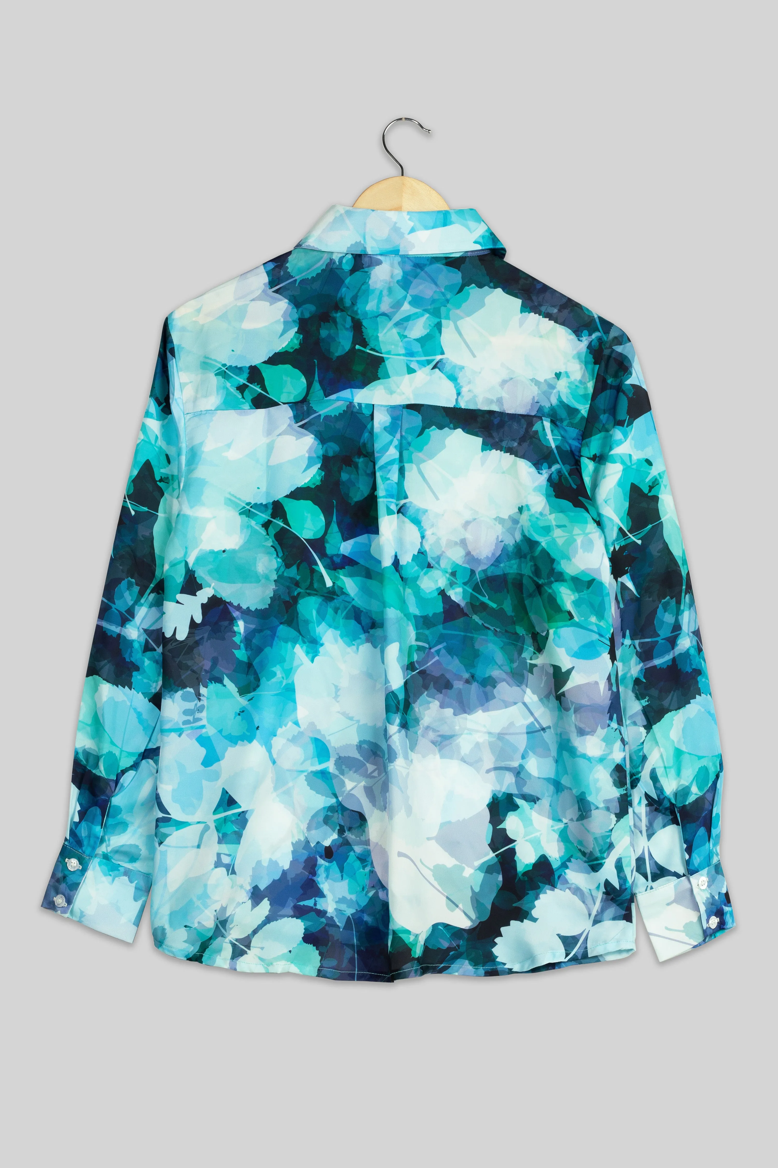 Bestselling Blue Floral Shirt For Women