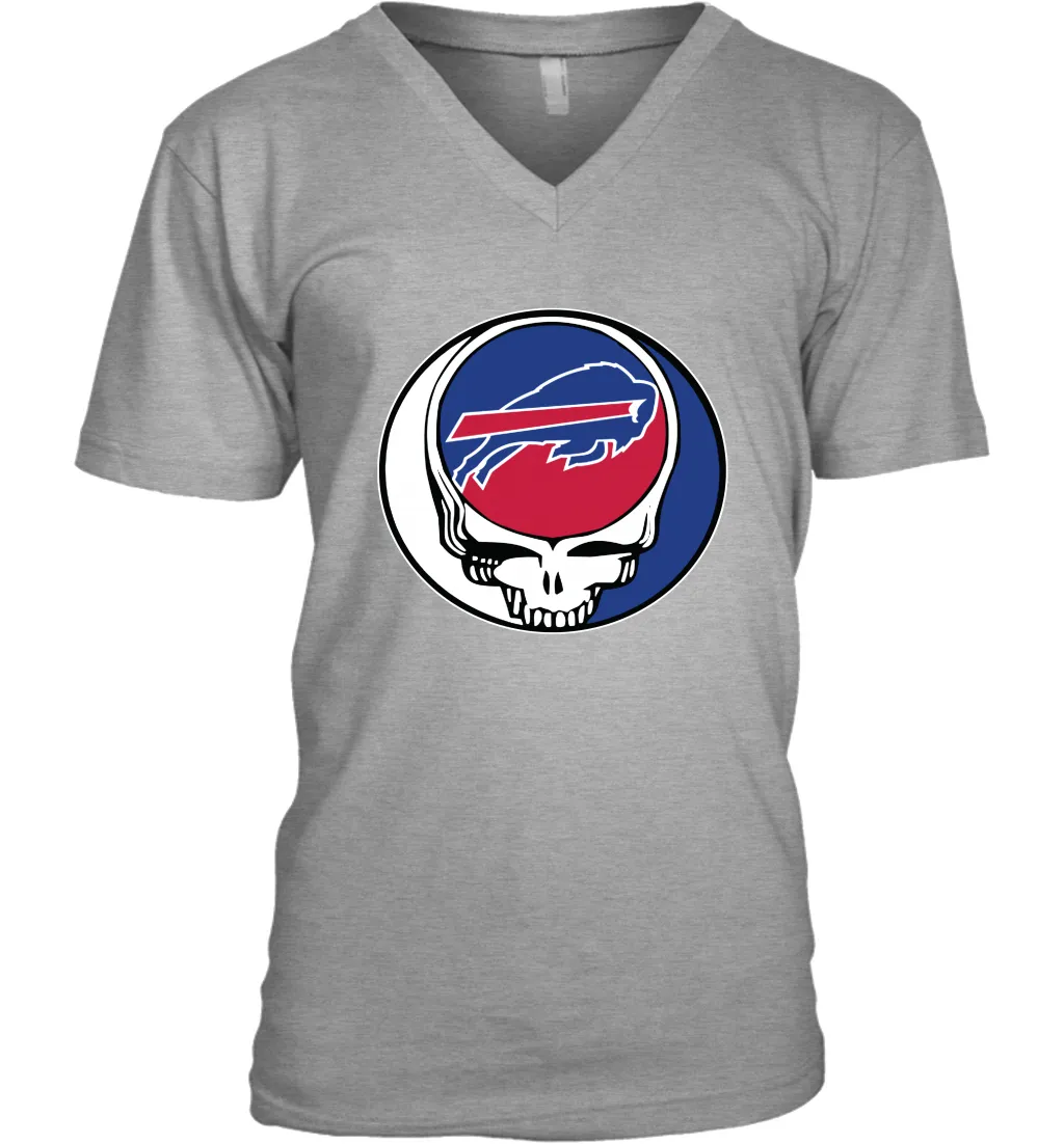 Buffalo Bills Grateful Dead Steal Your Face NFL Football Mens V-Neck T-Shirt