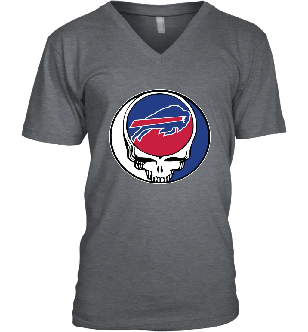 Buffalo Bills Grateful Dead Steal Your Face NFL Football Mens V-Neck T-Shirt