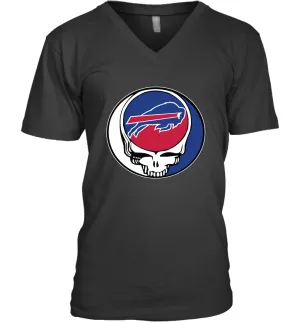 Buffalo Bills Grateful Dead Steal Your Face NFL Football Mens V-Neck T-Shirt