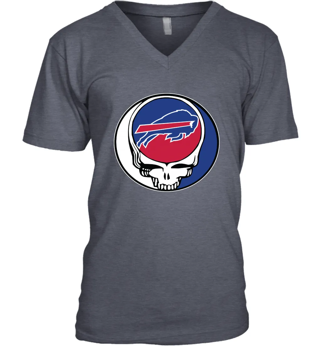 Buffalo Bills Grateful Dead Steal Your Face NFL Football Mens V-Neck T-Shirt