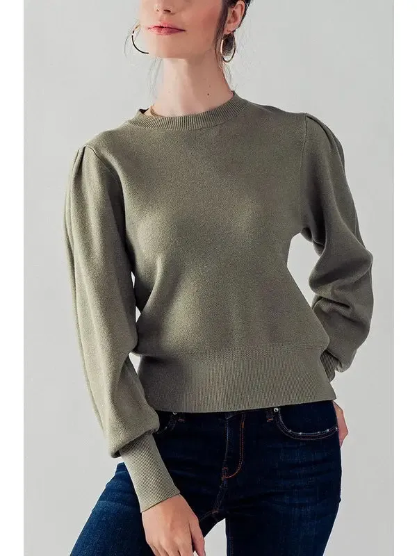 Crew Neck Rib Sweater