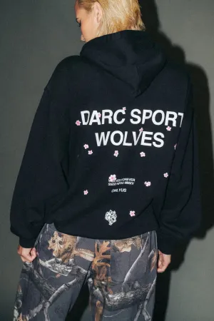 Darc Sport Wolves Blossom "Pierce" Hoodie in Black