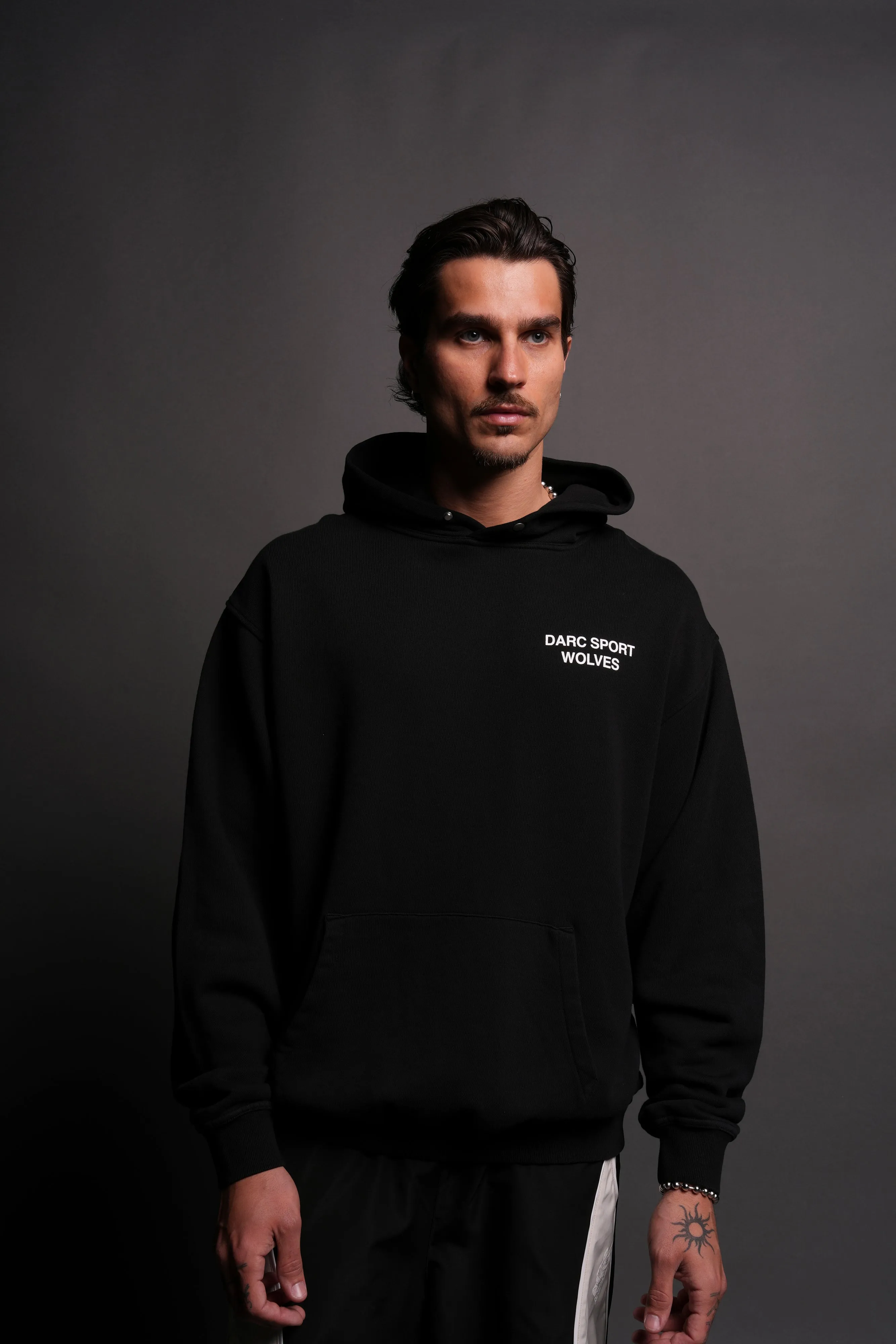 Darc Sport Wolves Blossom "Pierce" Hoodie in Black