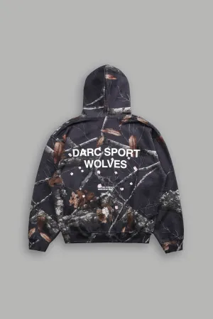 Darc Sport Wolves Blossom "Pierce" Hoodie in Storm Blue Woodland Camo