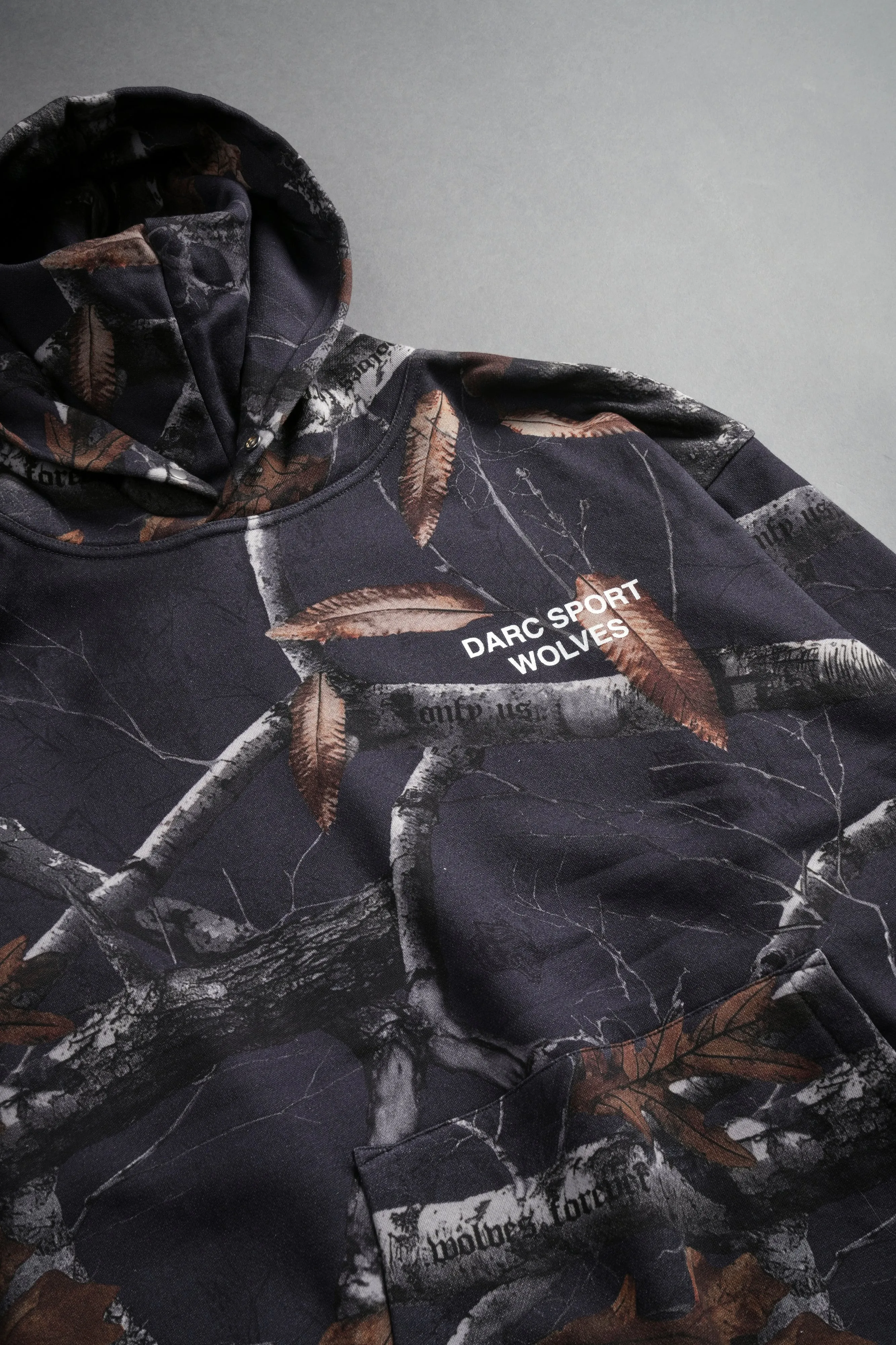 Darc Sport Wolves Blossom "Pierce" Hoodie in Storm Blue Woodland Camo