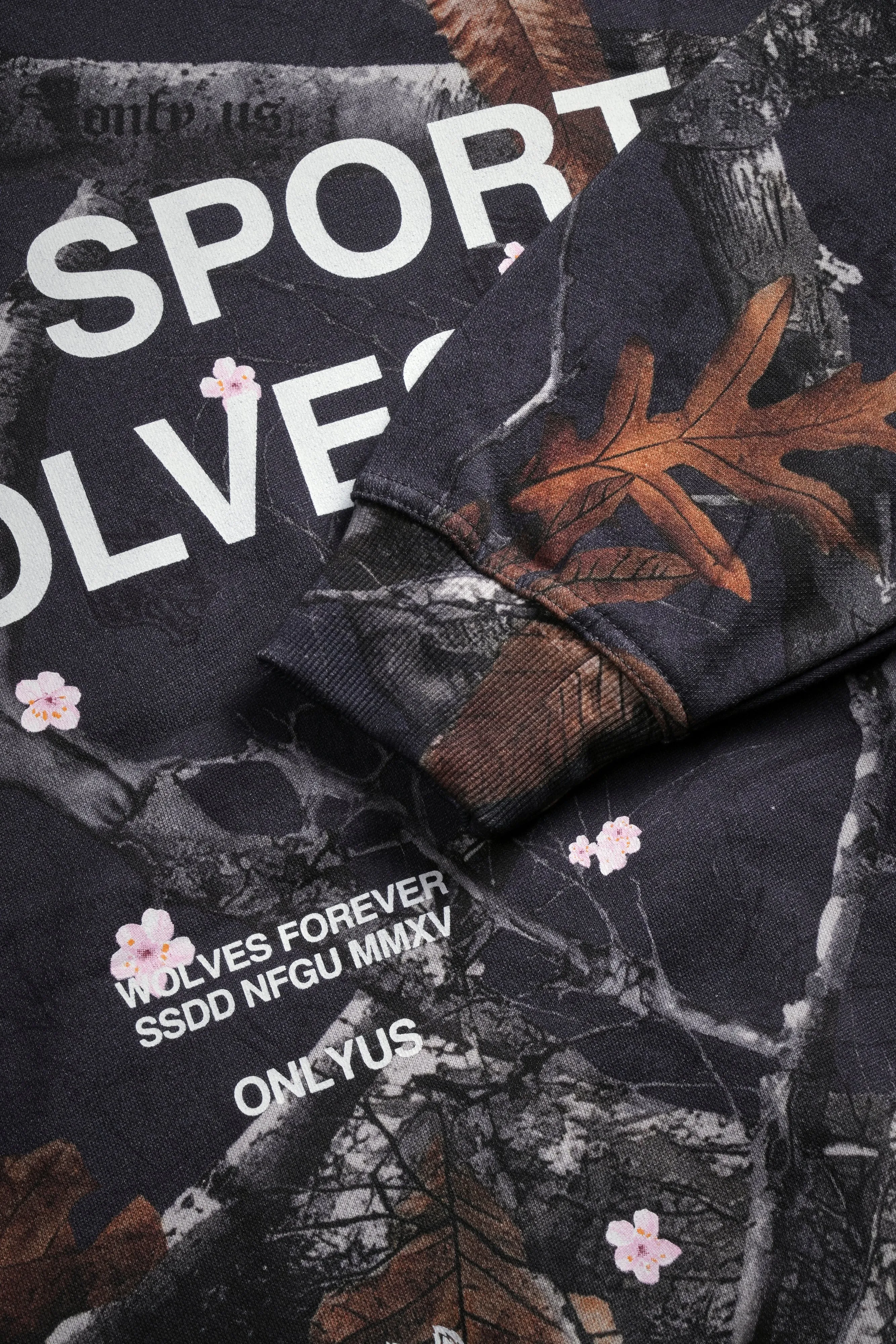 Darc Sport Wolves Blossom "Pierce" Hoodie in Storm Blue Woodland Camo