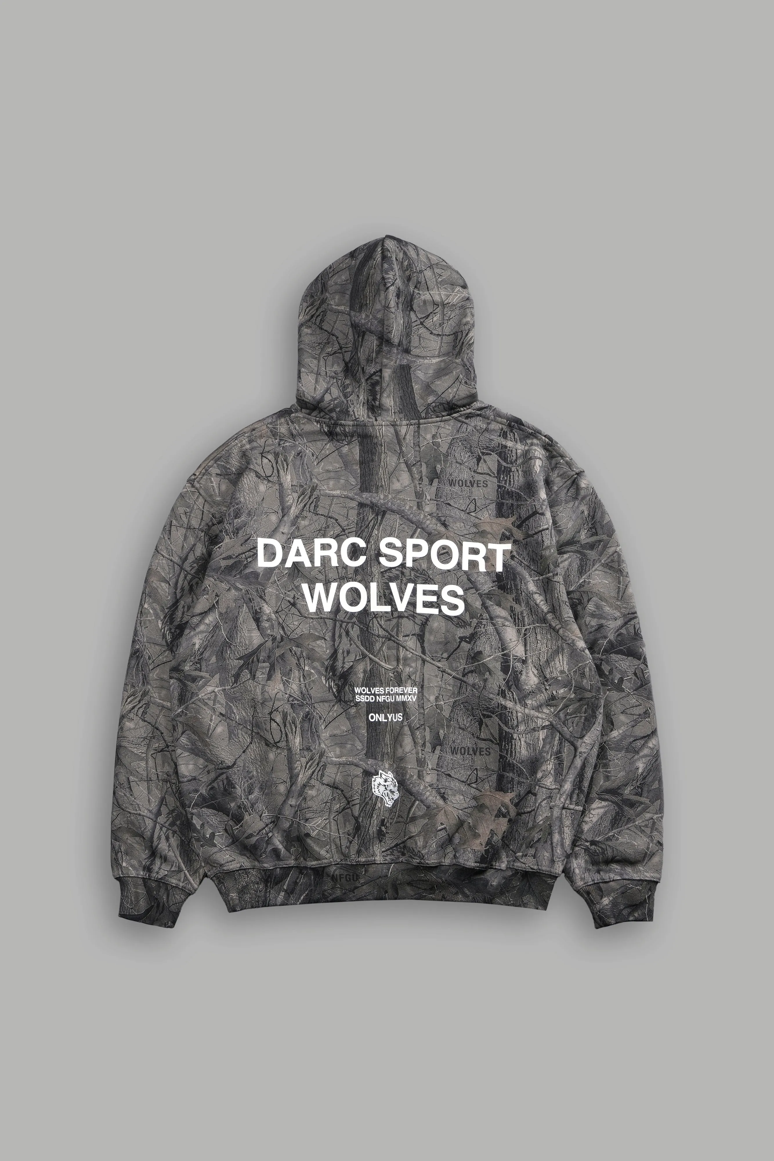 Darc Sport Wolves "Pierce" Hoodie in Driftwood Wolf Forest Camo