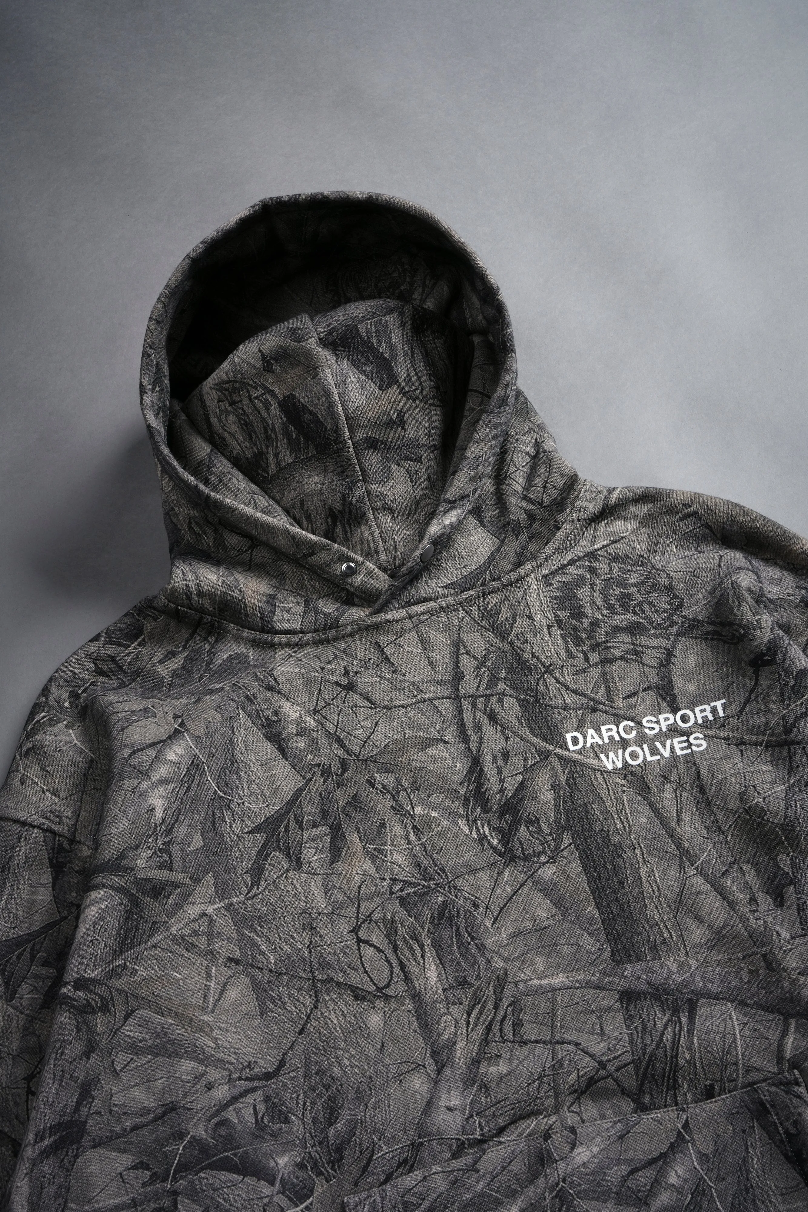 Darc Sport Wolves "Pierce" Hoodie in Driftwood Wolf Forest Camo