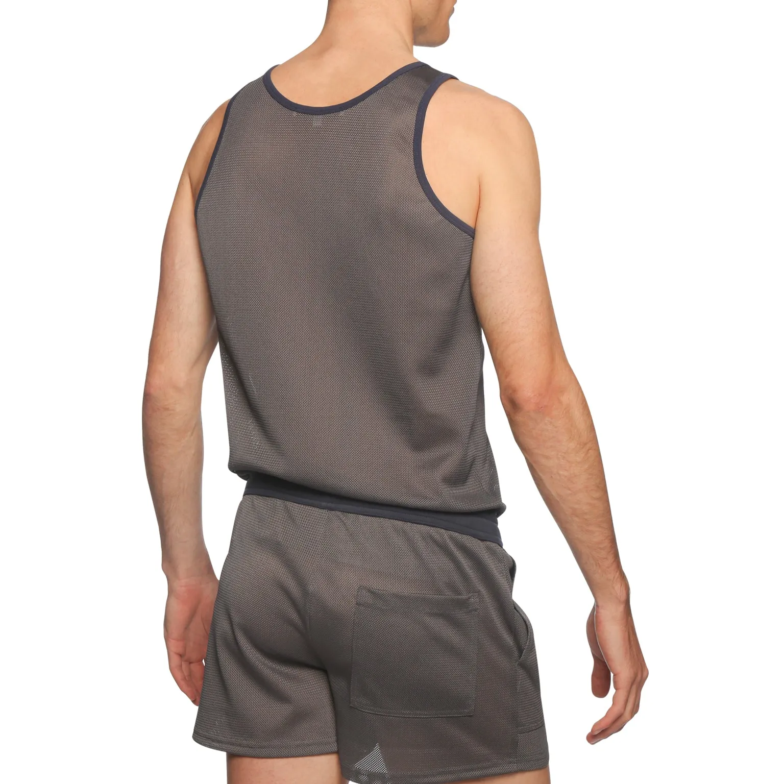 Graphite Steadfast Mesh Tank Top