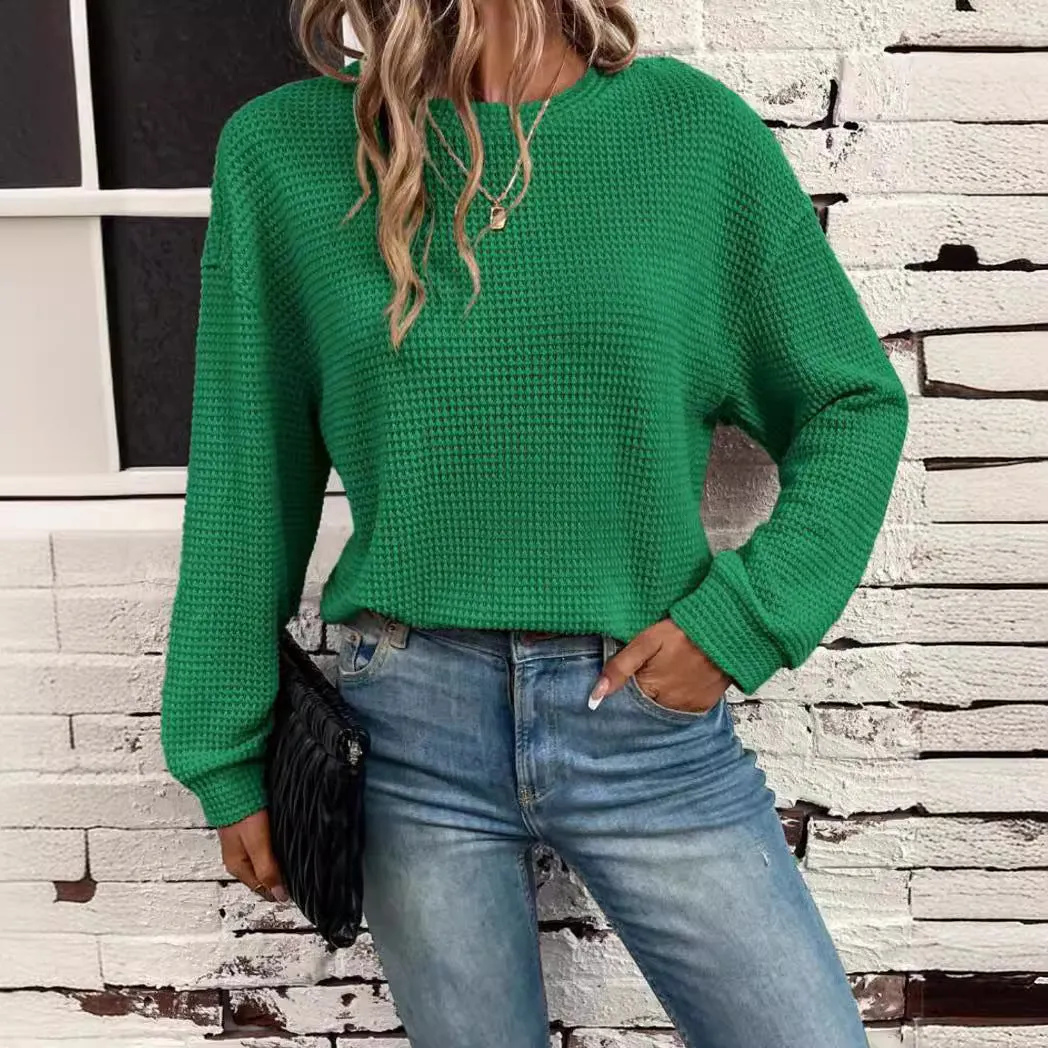 Knitted Loose Long Sleeve Pullover Top