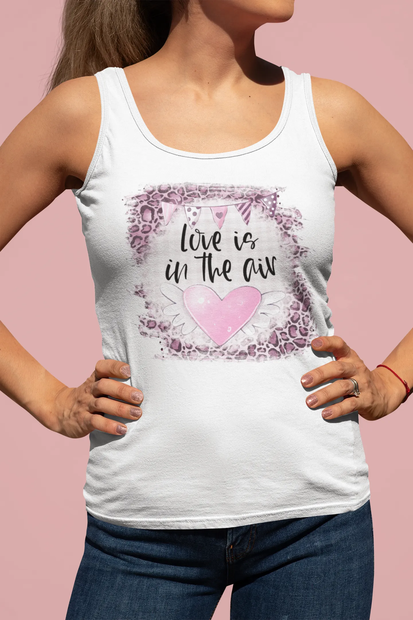 Love Is in the Air – Romantic Graphic Tank Top