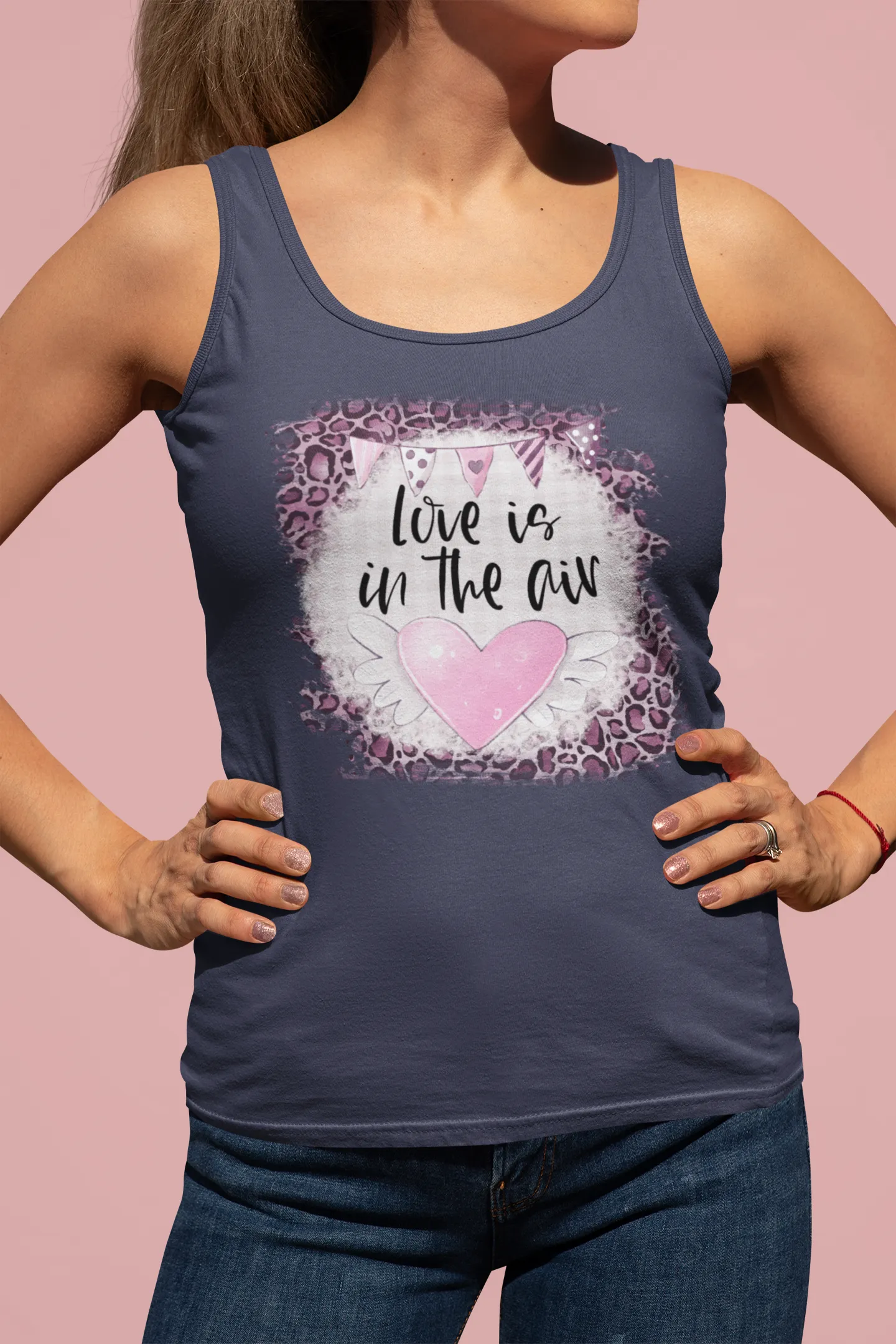 Love Is in the Air – Romantic Graphic Tank Top