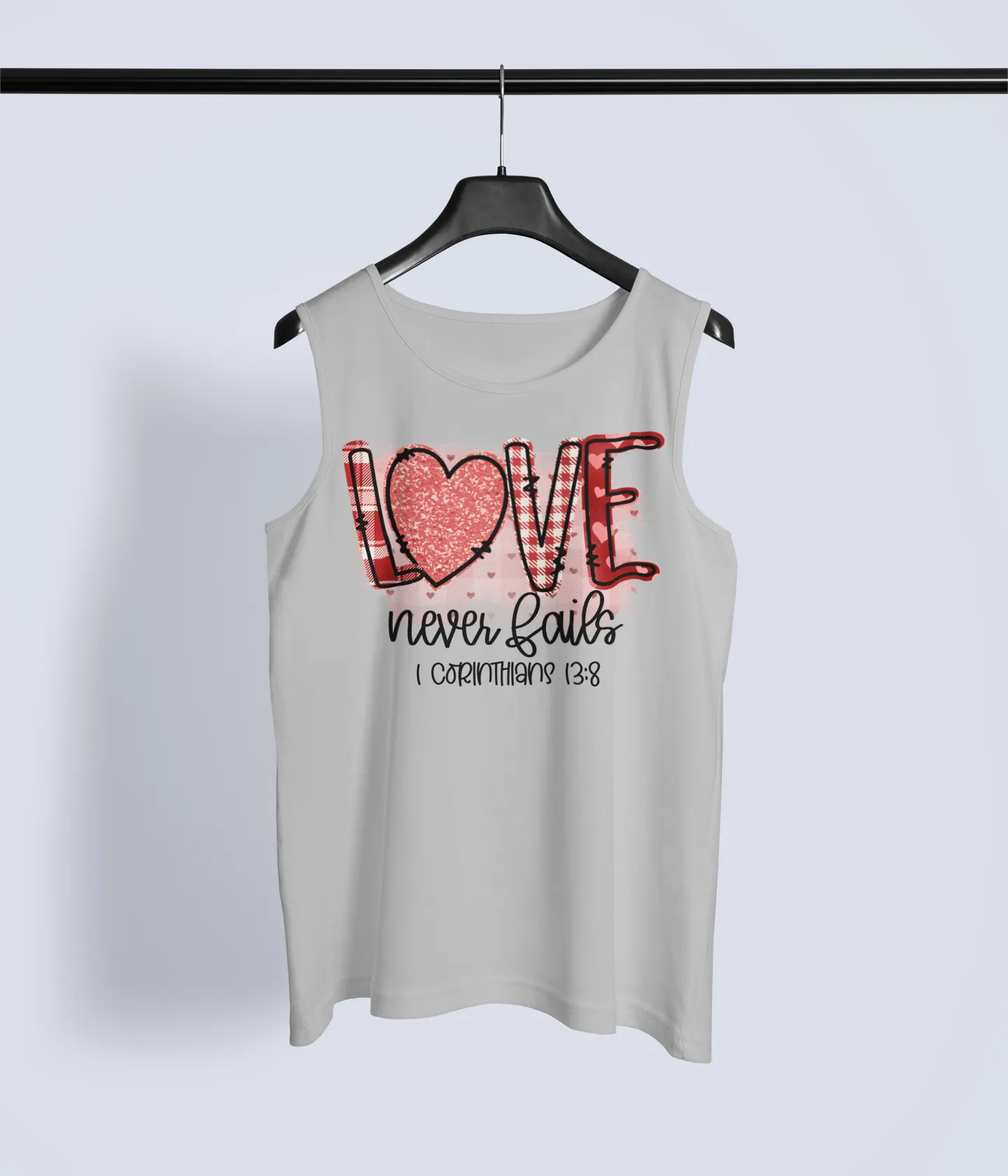 Love Never Dies – Faith-Inspired Graphic Tank Top