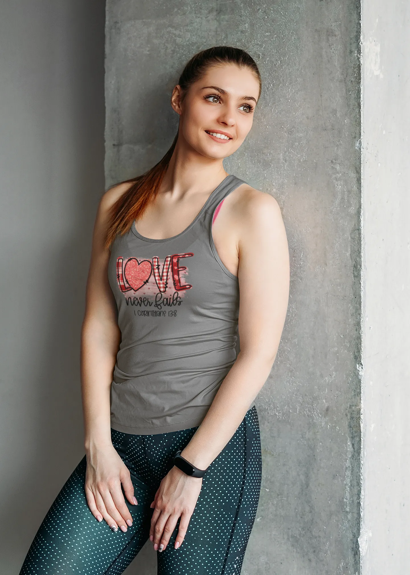 Love Never Dies – Faith-Inspired Graphic Tank Top
