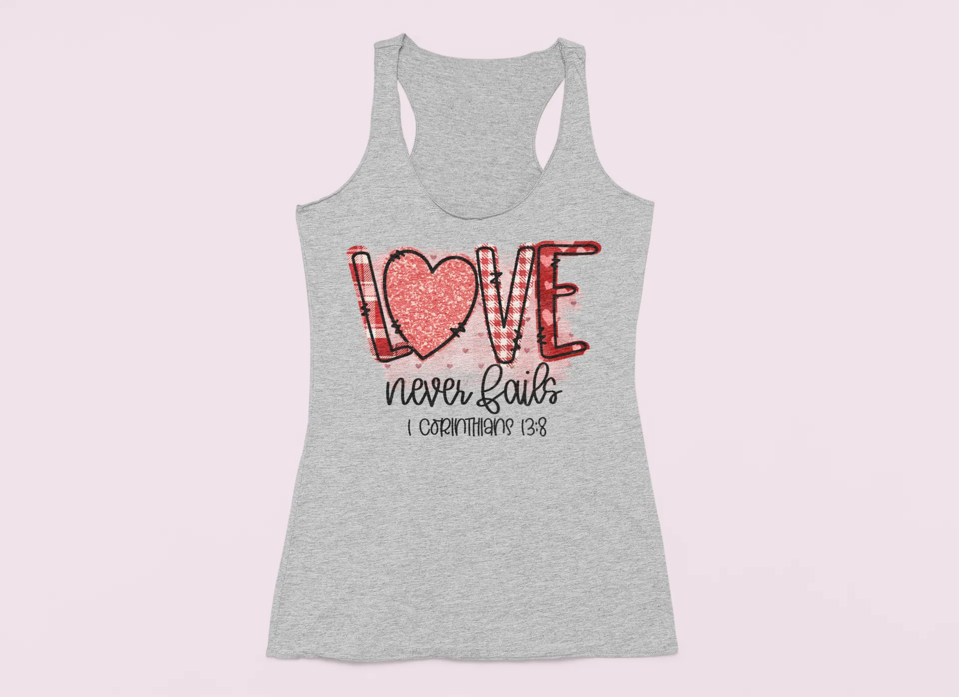 Love Never Dies – Faith-Inspired Graphic Tank Top