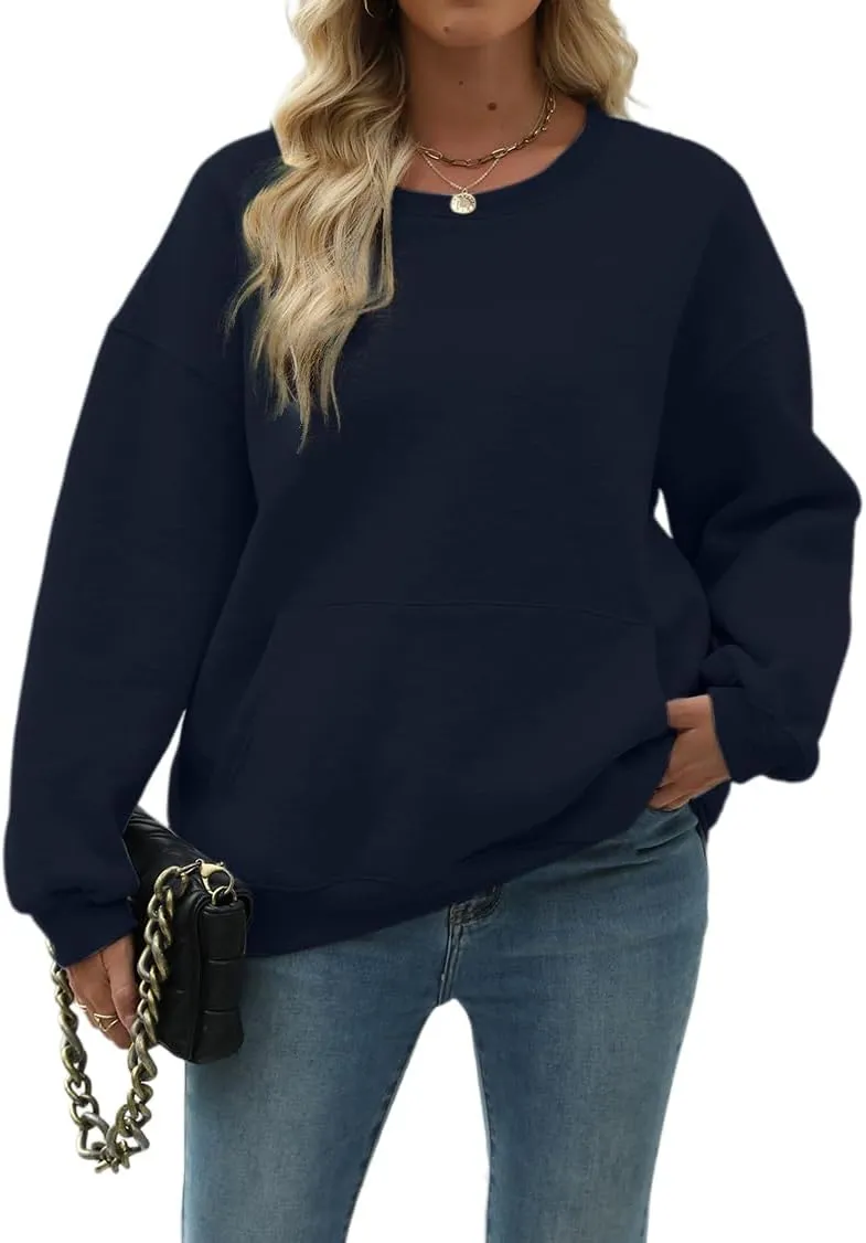 Nfison Womens Oversized Hoodies Sweatshirts Long Sleeve Casual Sweater Pullover Fall Outfits with Pocket