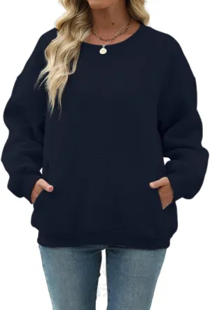 Nfison Womens Oversized Hoodies Sweatshirts Long Sleeve Casual Sweater Pullover Fall Outfits with Pocket