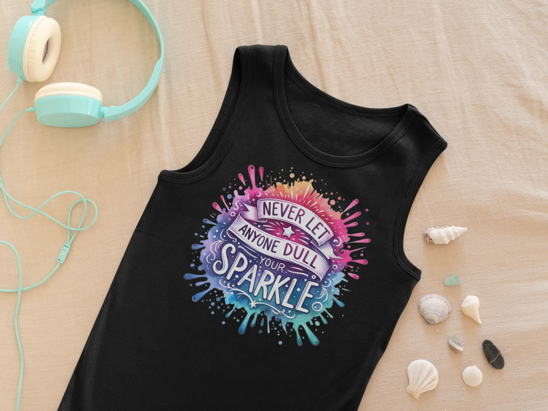 Radiate Positivity – Chic Graphic Tank Top