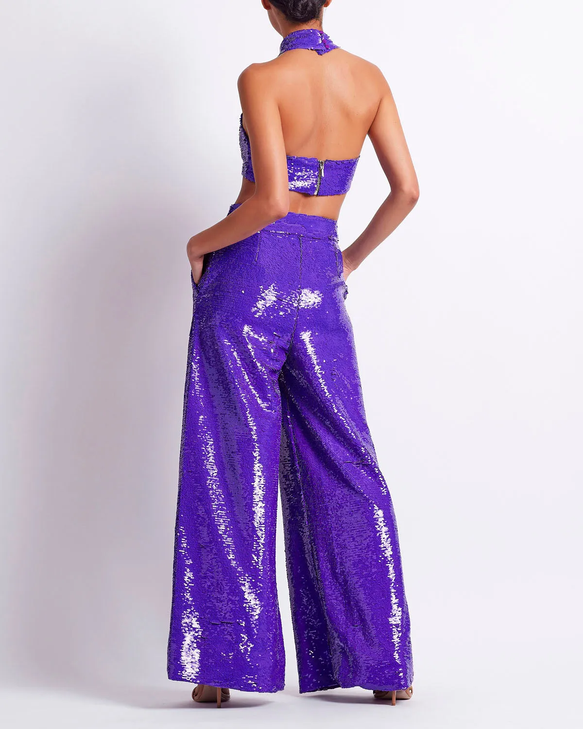 Sequin Mock Neck Top