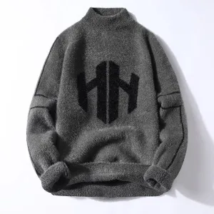 West Louis Winter Knitted Mink Fleece Sweater