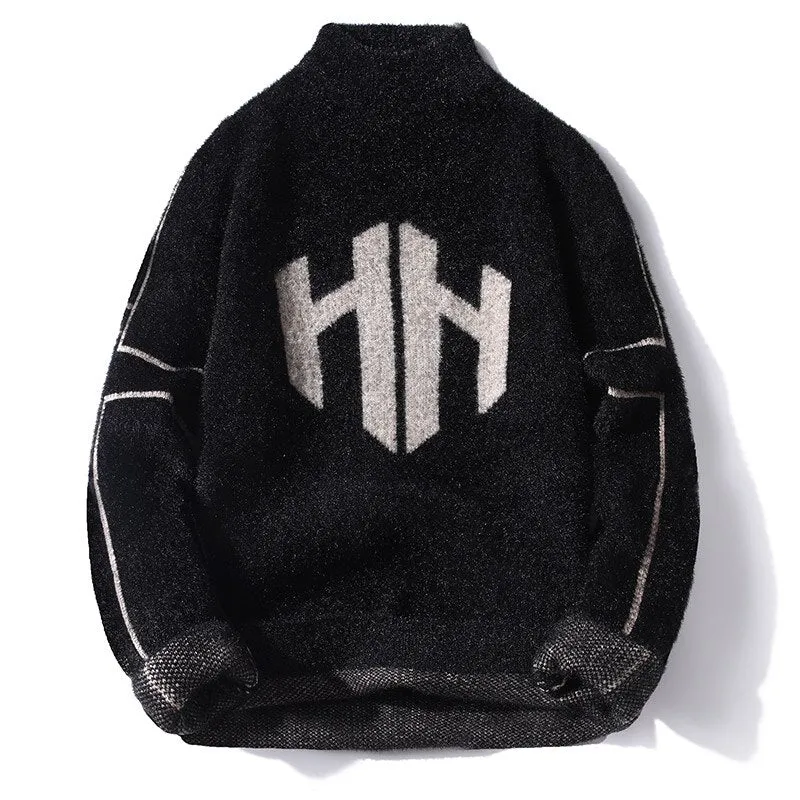 West Louis Winter Knitted Mink Fleece Sweater